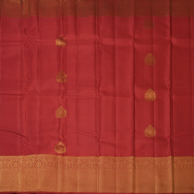 Hayagrivas Handloom Maroon Kanjivaram Silk Saree KBF210E39-1