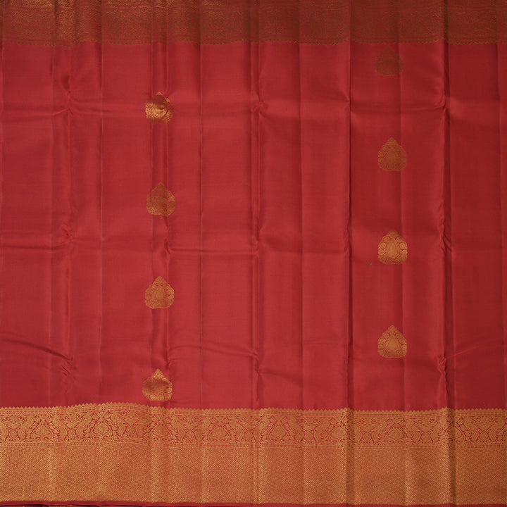 Hayagrivas Handloom Maroon Kanjivaram Silk Saree KBF210E39-1