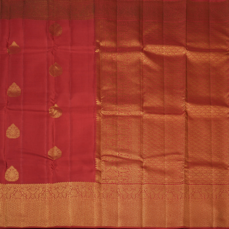 Hayagrivas Handloom Maroon Kanjivaram Silk Saree KBF210E39-1