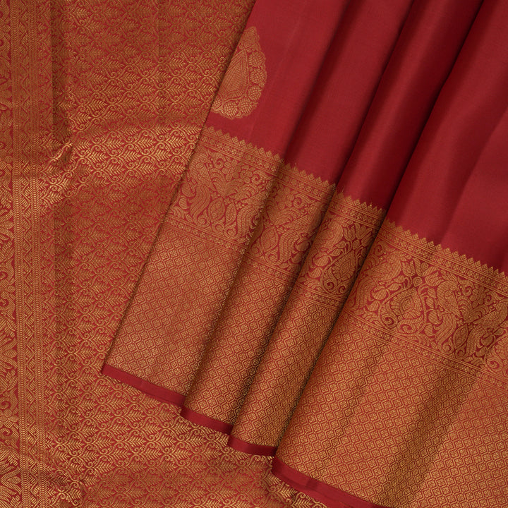 Hayagrivas Handloom Maroon Kanjivaram Silk Saree KBF210E39-1