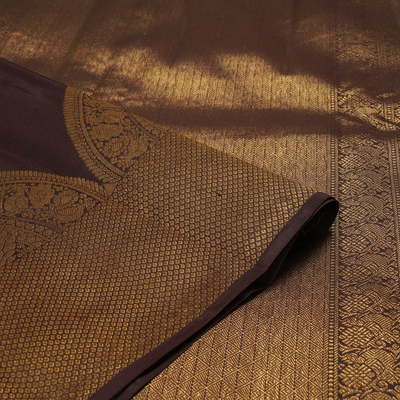 Hayagrivas Handloom Coffee Brown Kanjivaram Silk Saree KBF210E39-2