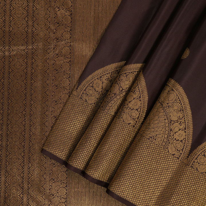Hayagrivas Handloom Coffee Brown Kanjivaram Silk Saree KBF210E39-2