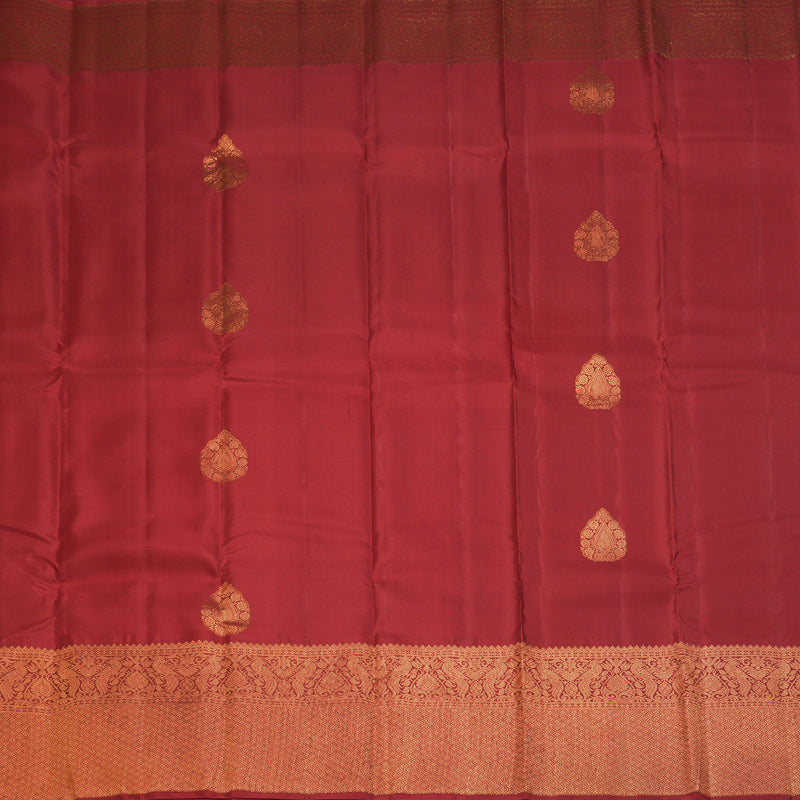 Hayagrivas Handloom Maroon Kanjivaram Silk Saree KBF210E39-5