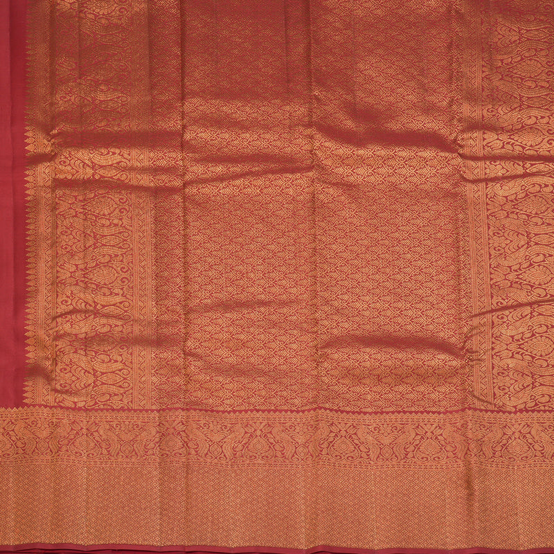 Hayagrivas Handloom Maroon Kanjivaram Silk Saree KBF210E39-5