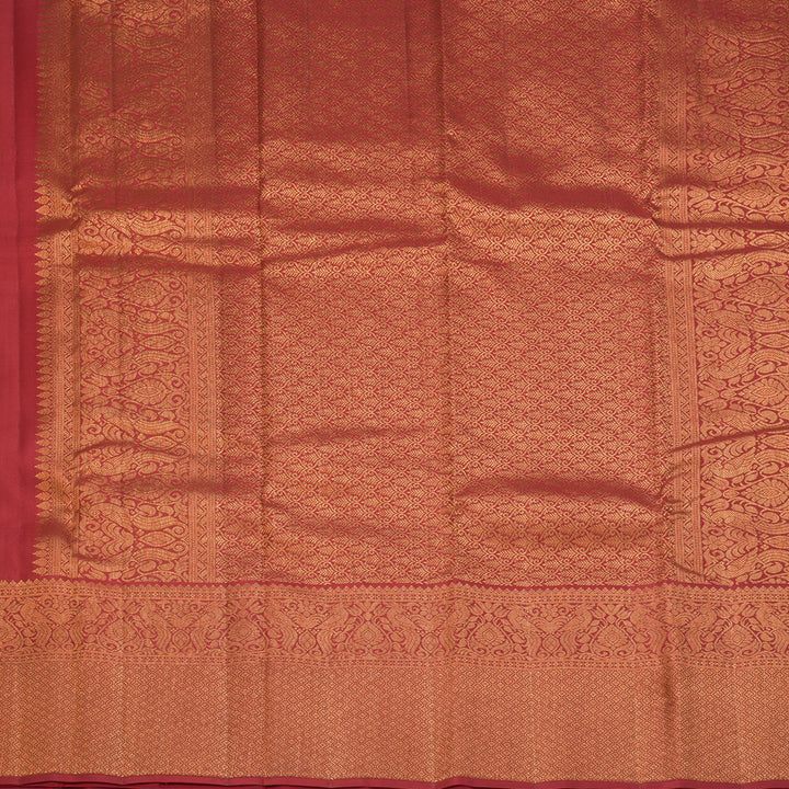 Hayagrivas Handloom Maroon Kanjivaram Silk Saree KBF210E39-5