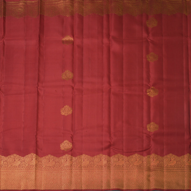 Hayagrivas Handloom Maroon Kanjivaram Silk Saree KBF210E39-9