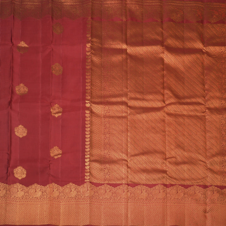 Hayagrivas Handloom Maroon Kanjivaram Silk Saree KBF210E39-9