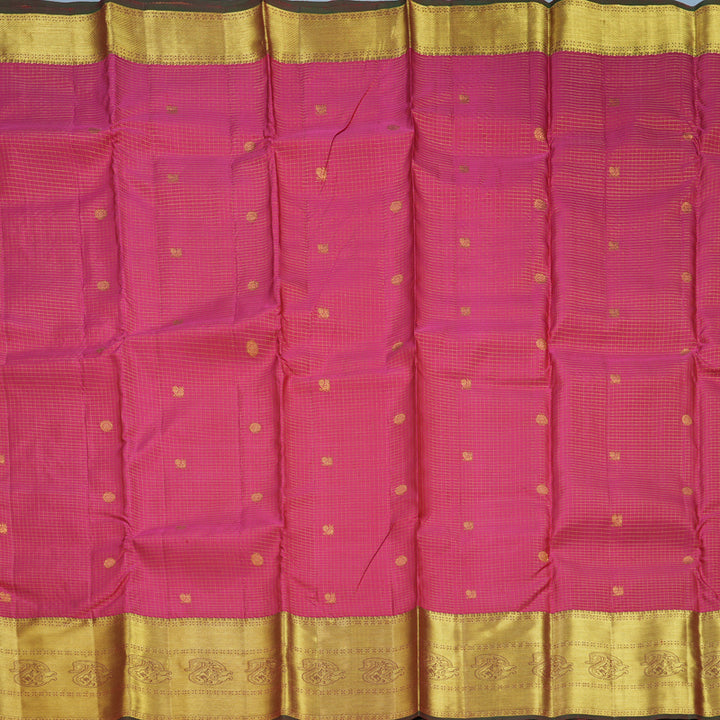 Hayagrivas Handloom Pink Kanjivaram Silk Saree with Manthalir Border KBF210E4-3