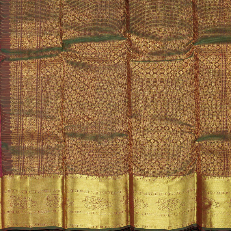 Hayagrivas Handloom Pink Kanjivaram Silk Saree with Manthalir Border KBF210E4-3