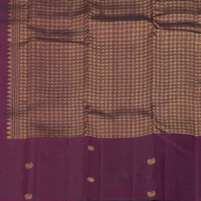 Hayagrivas Handloom Persian Pink Kanjivaram Silk Saree with Dark Purple Border KBF210E9-1
