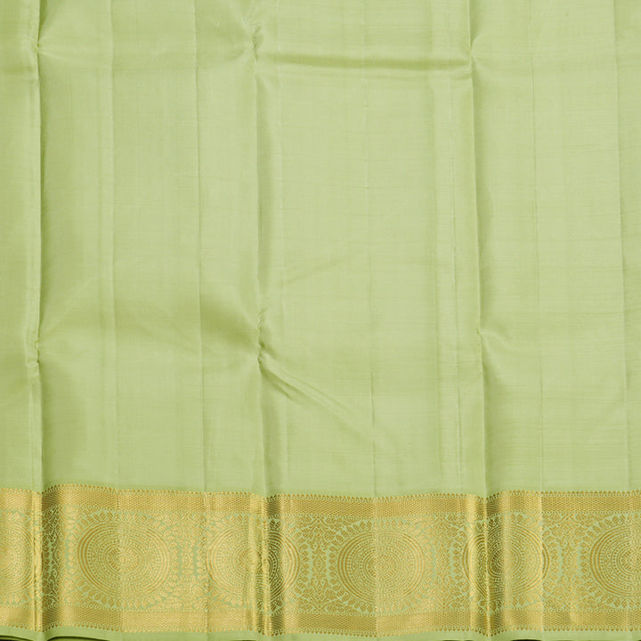 Hayagrivas Handloom Vadamalli Kanjivaram Silk Saree with Pista Green Border KBF211E14-1