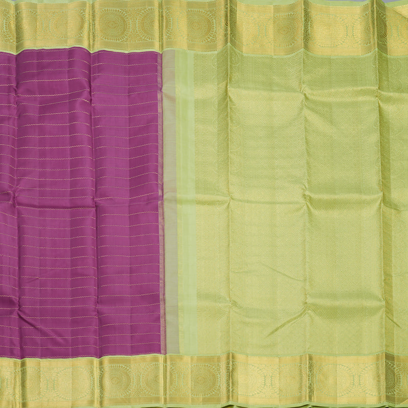 Hayagrivas Handloom Vadamalli Kanjivaram Silk Saree with Pista Green Border KBF211E14-1