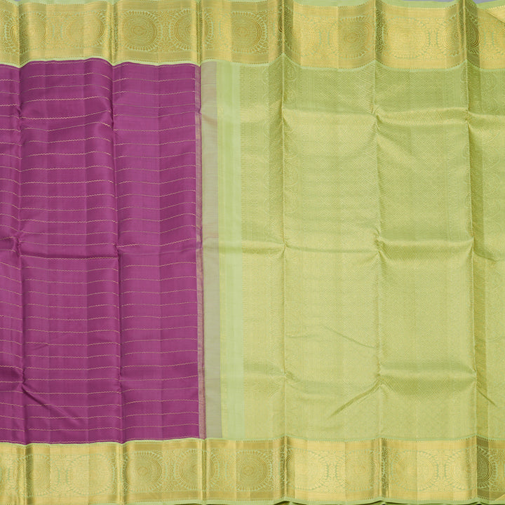 Hayagrivas Handloom Vadamalli Kanjivaram Silk Saree with Pista Green Border KBF211E14-1