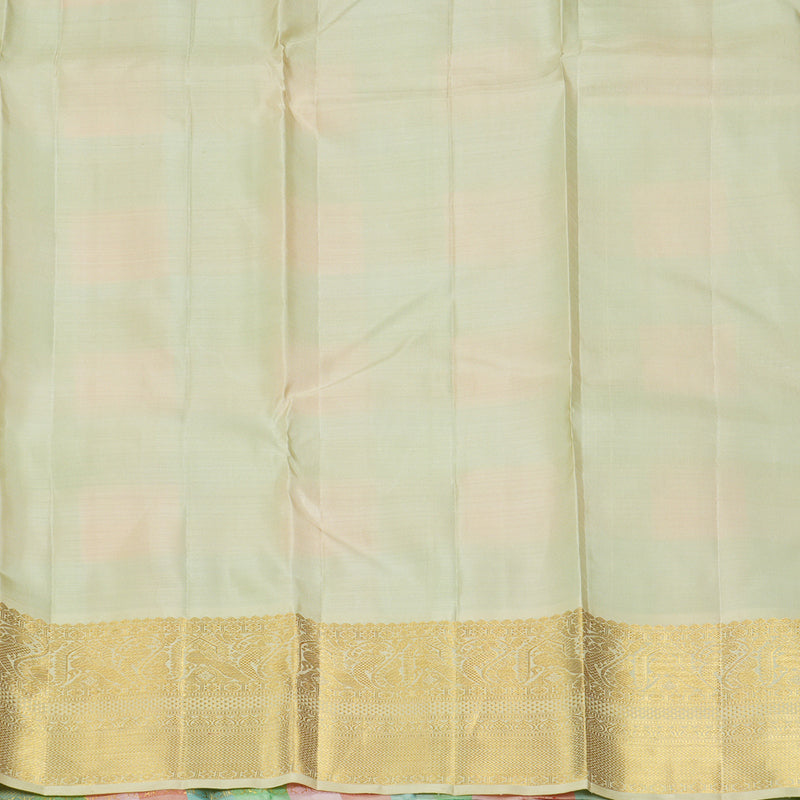 Hayagrivas Handloom Multicolour Checks Kanjivaram Silk Saree KBF211E17-1