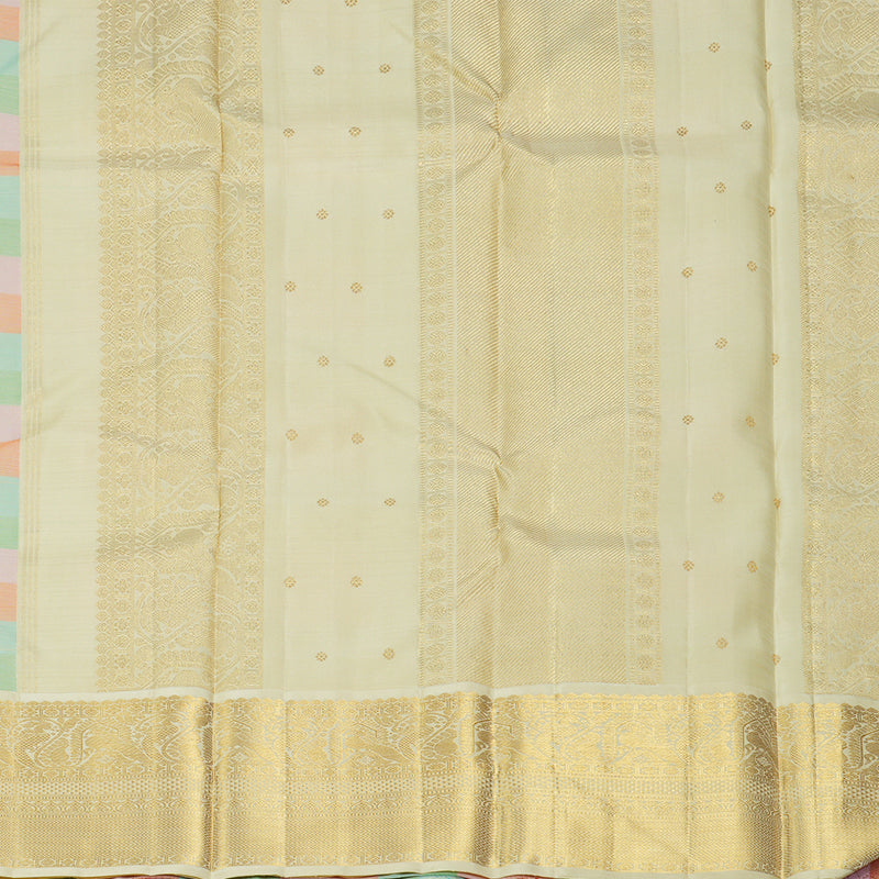 Hayagrivas Handloom Multicolour Checks Kanjivaram Silk Saree KBF211E17-1