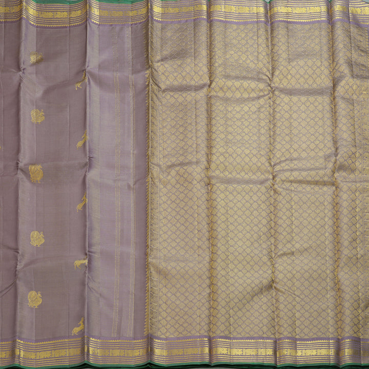 Hayagrivas Handloom Lilac Kanjivaram Silk Saree KBF211E18-1