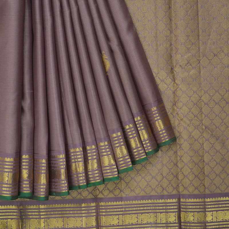 Hayagrivas Handloom Lilac Kanjivaram Silk Saree KBF211E18-1