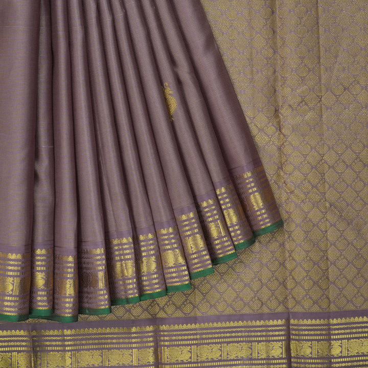 Hayagrivas Handloom Lilac Kanjivaram Silk Saree KBF211E18-1