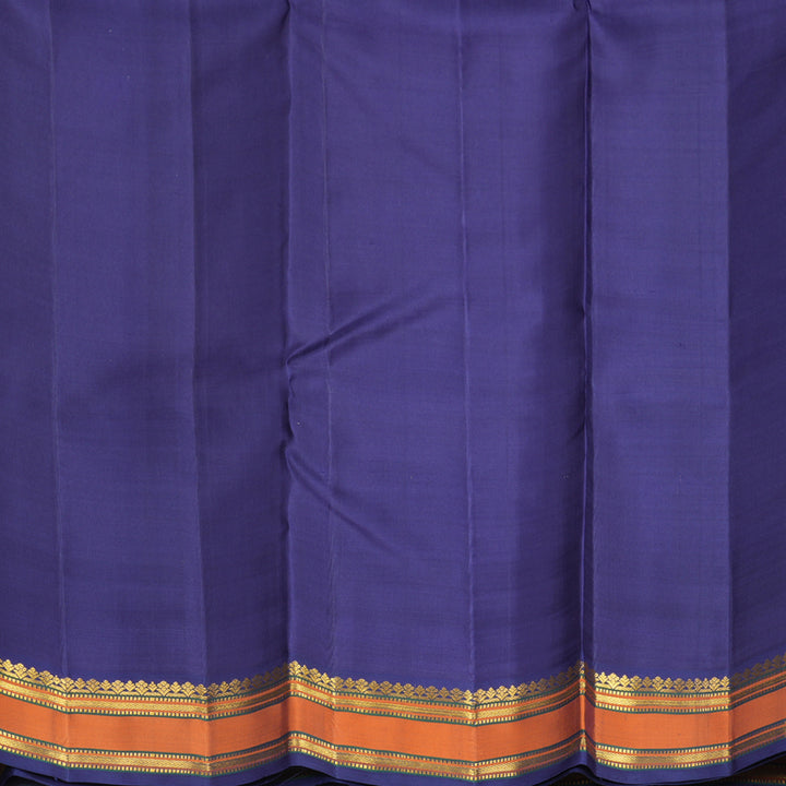 Hayagrivas Handloom Vadamalli Kanjivaram Silk Saree with Navy Blue Border KBF211E23-1