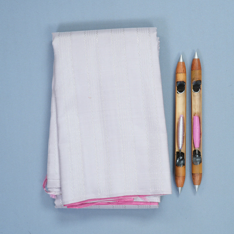 Hayagrivas Handloom Lilac Kanjivaram Silk Saree KBF211E29-1