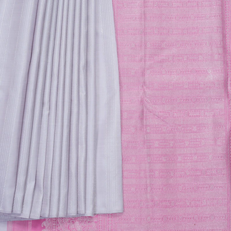 Hayagrivas Handloom Lilac Kanjivaram Silk Saree KBF211E29-1