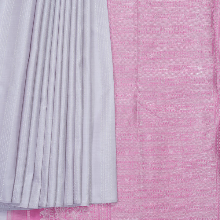Hayagrivas Handloom Lilac Kanjivaram Silk Saree KBF211E29-1