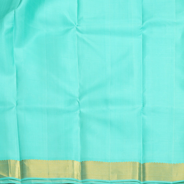 Hayagrivas Handloom Sea Blue &amp; Green (Kasa Kasa Kattam) Kanjivaram Silk Saree KBF211E3-1
