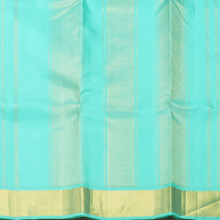 Hayagrivas Handloom Sea Blue &amp; Green (Kasa Kasa Kattam) Kanjivaram Silk Saree KBF211E3-1