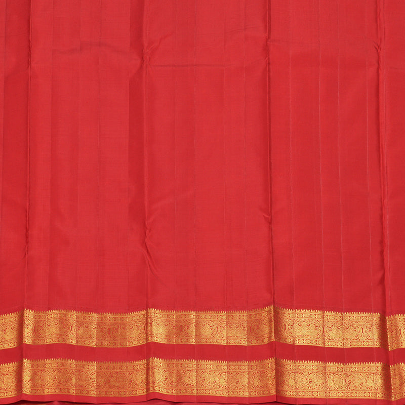 Hayagrivas Handloom Rose Pink Kanjivaram Silk Saree with Red Border KBF213E1-1
