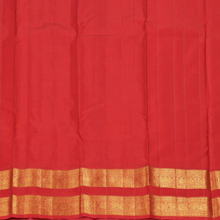 Hayagrivas Handloom Rose Pink Kanjivaram Silk Saree with Red Border KBF213E1-1