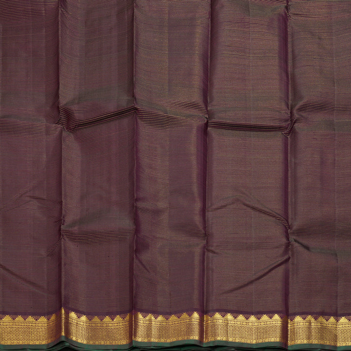 Hayagrivas Handloom Deep Violet Kanjivaram Silk Saree KBF215E2-1