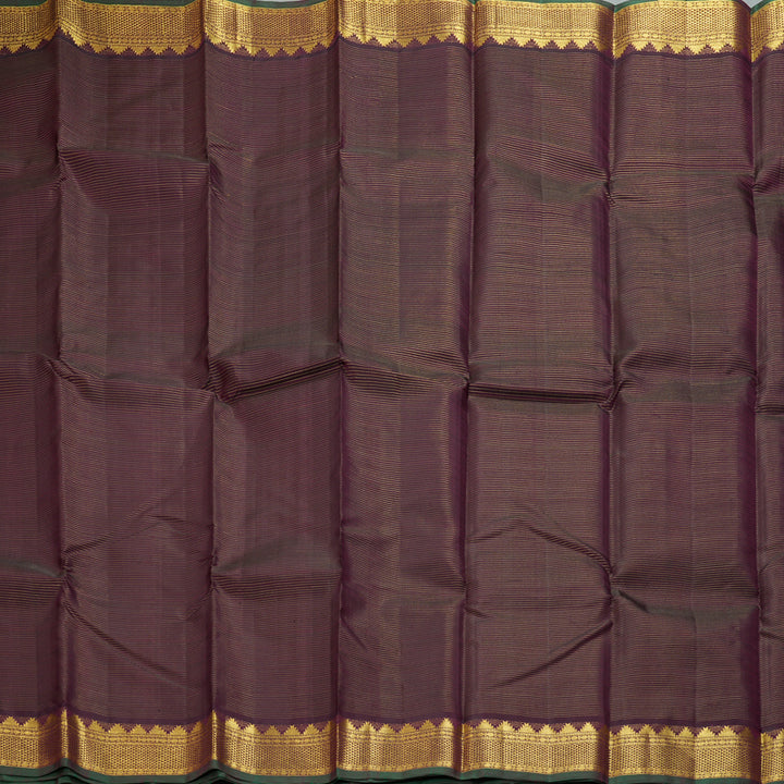 Hayagrivas Handloom Deep Violet Kanjivaram Silk Saree KBF215E2-1