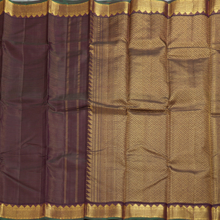 Hayagrivas Handloom Deep Violet Kanjivaram Silk Saree KBF215E2-1