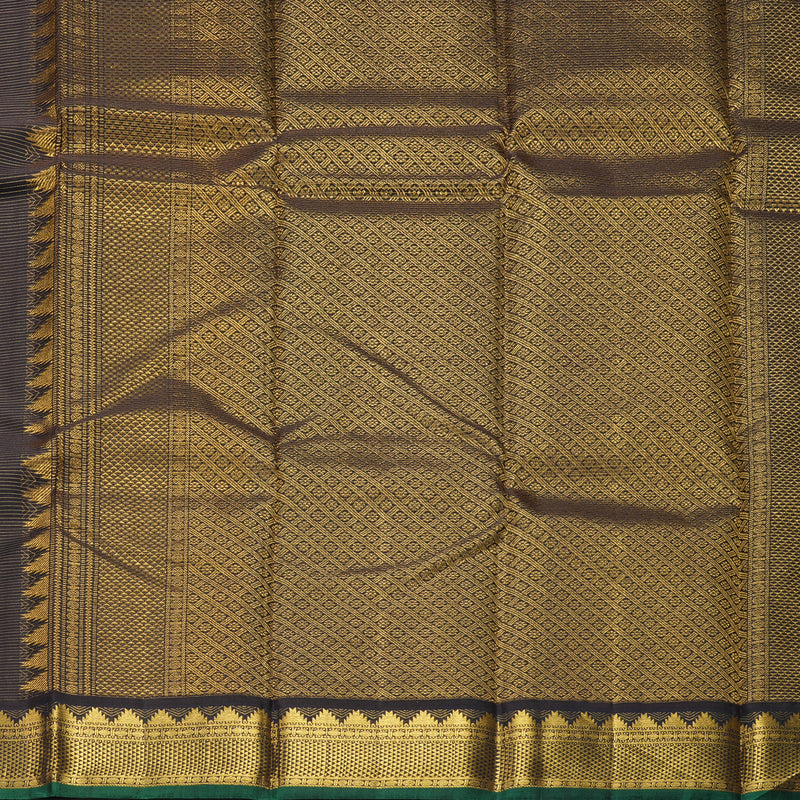 Hayagrivas Handloom Kanchana Brown Kanjivaram Silk Saree KBF215E3-1