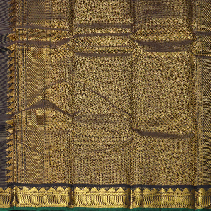 Hayagrivas Handloom Kanchana Brown Kanjivaram Silk Saree KBF215E3-1