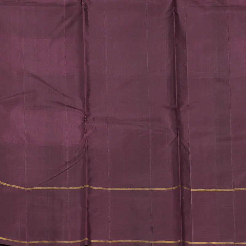 Hayagrivas Handloom Multicolour Checks Kanjivaram Silk Saree with Burgundy Border KBF215E6-1