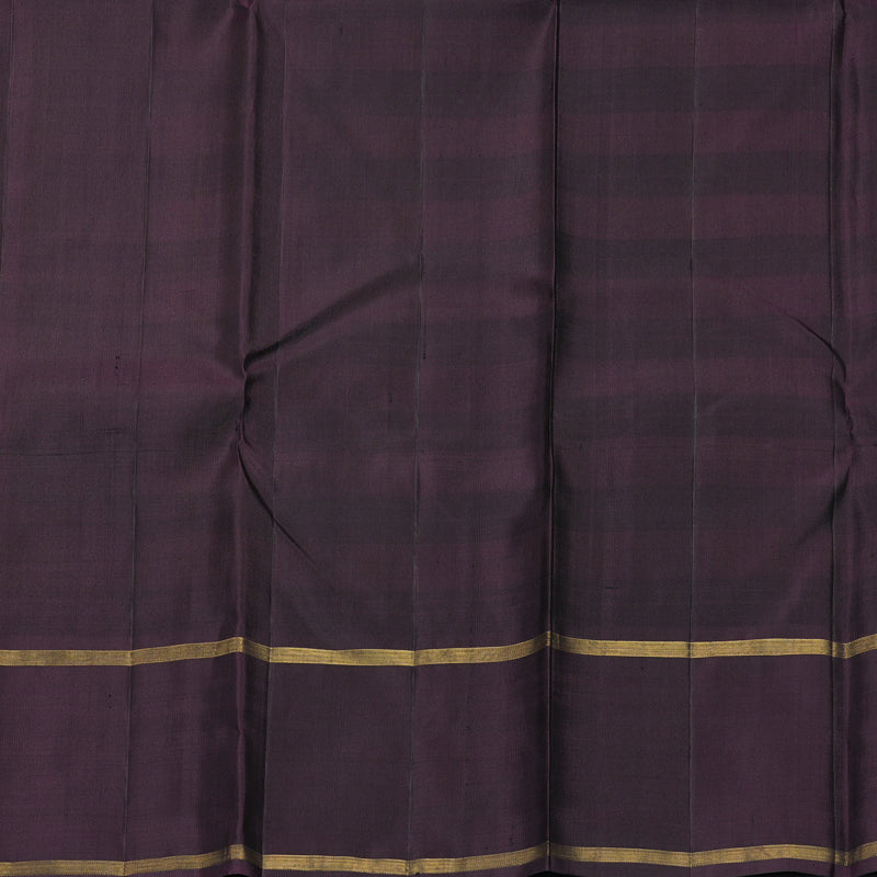 Hayagrivas Handloom Multicolour Checks Kanjivaram Silk Saree with Deep Wine Border KBF215E7-1