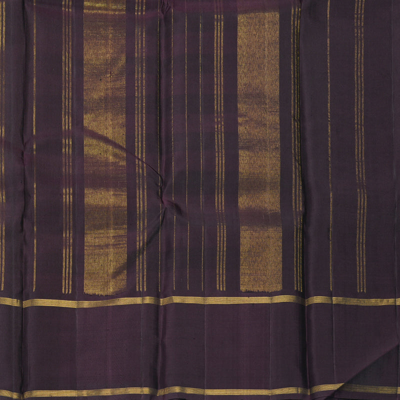 Hayagrivas Handloom Multicolour Checks Kanjivaram Silk Saree with Deep Wine Border KBF215E7-1
