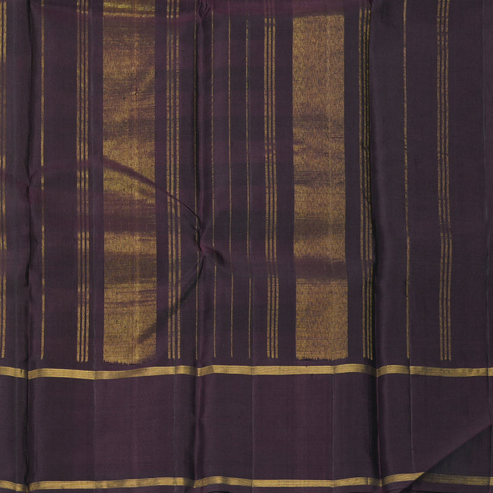 Hayagrivas Handloom Multicolour Checks Kanjivaram Silk Saree with Deep Wine Border KBF215E7-1