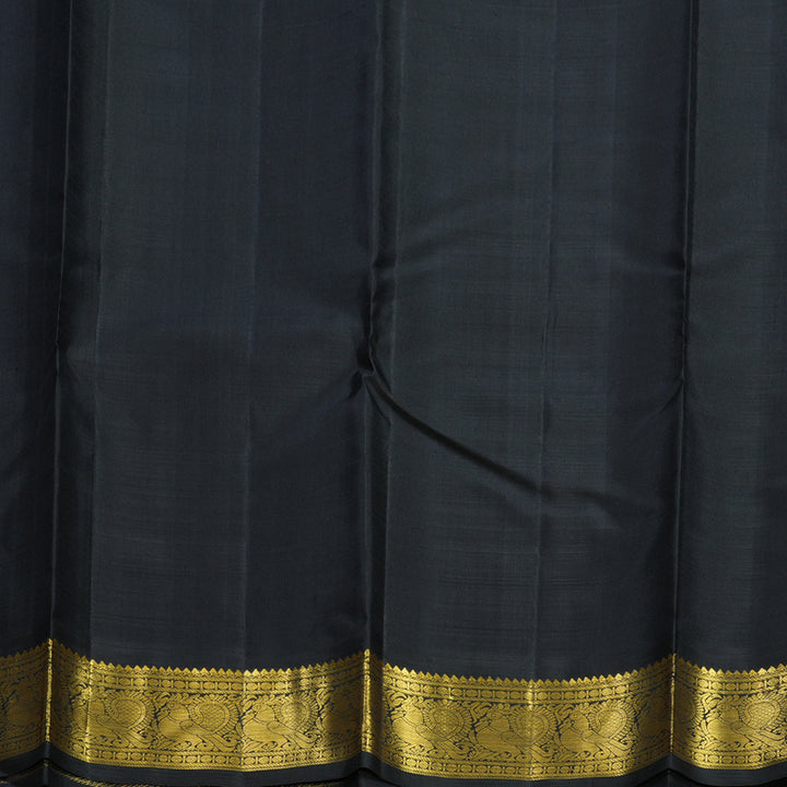 Hayagrivas Handloom Yellow Kanjivaram Silk Saree with Black Border KBF215E8-1