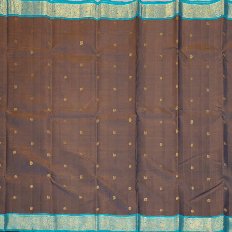 Hayagrivas Handloom Dual Tone (Brown & Purple) Kanjivaram Silk Saree KBF216E3-2