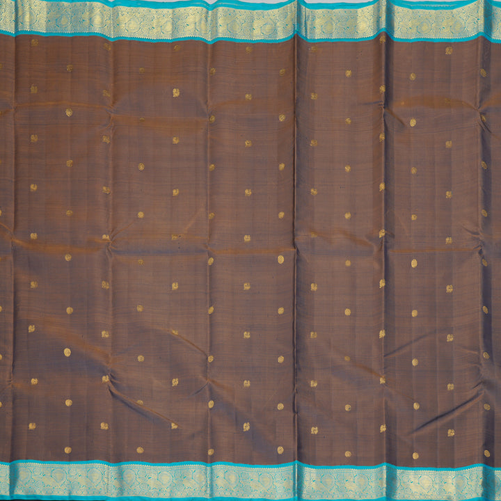 Hayagrivas Handloom Dual Tone (Brown & Purple) Kanjivaram Silk Saree KBF216E3-2