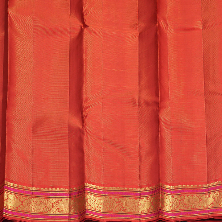 Hayagrivas Handloom Powder Blue Kanjivaram Silk Saree with Red Border KBF221E5-1