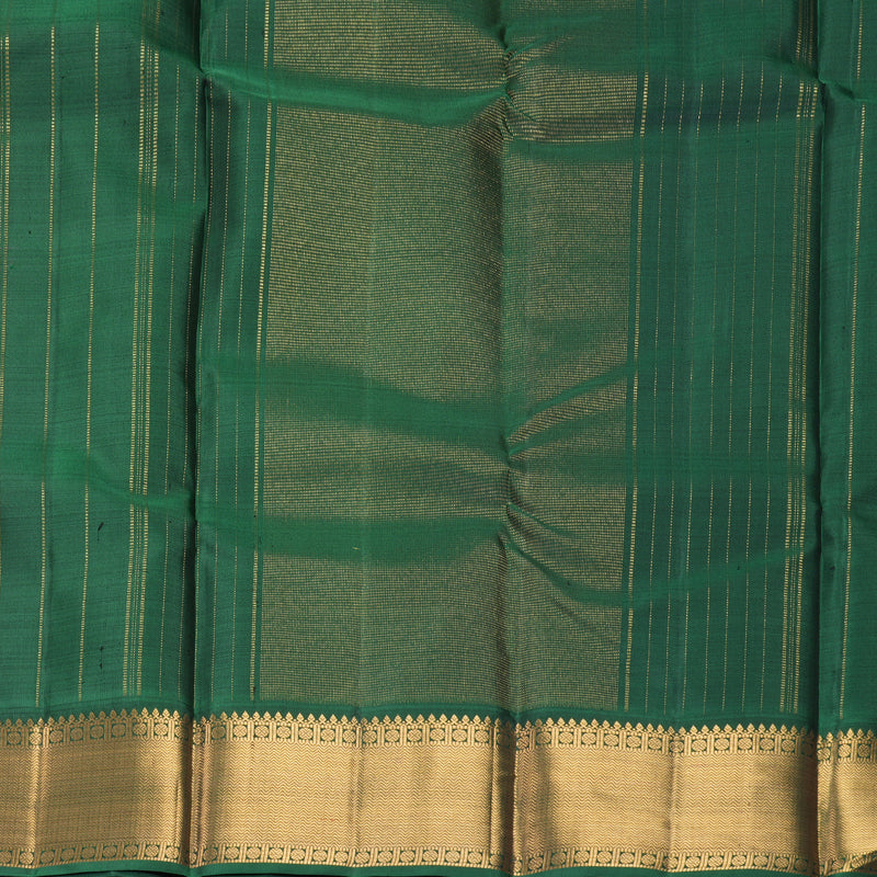 Hayagrivas Handloom Rani Pink Kanjivaram Silk Saree with Bottle Green Border KBF222E2-1