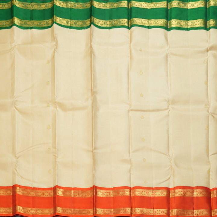 Hayagrivas Handloom Sandal Kanjivaram Silk Saree with Ganga Jamuna Border KBF223E13-1
