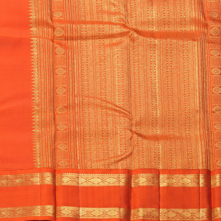 Hayagrivas Handloom Sandal Kanjivaram Silk Saree with Ganga Jamuna Border KBF223E13-1