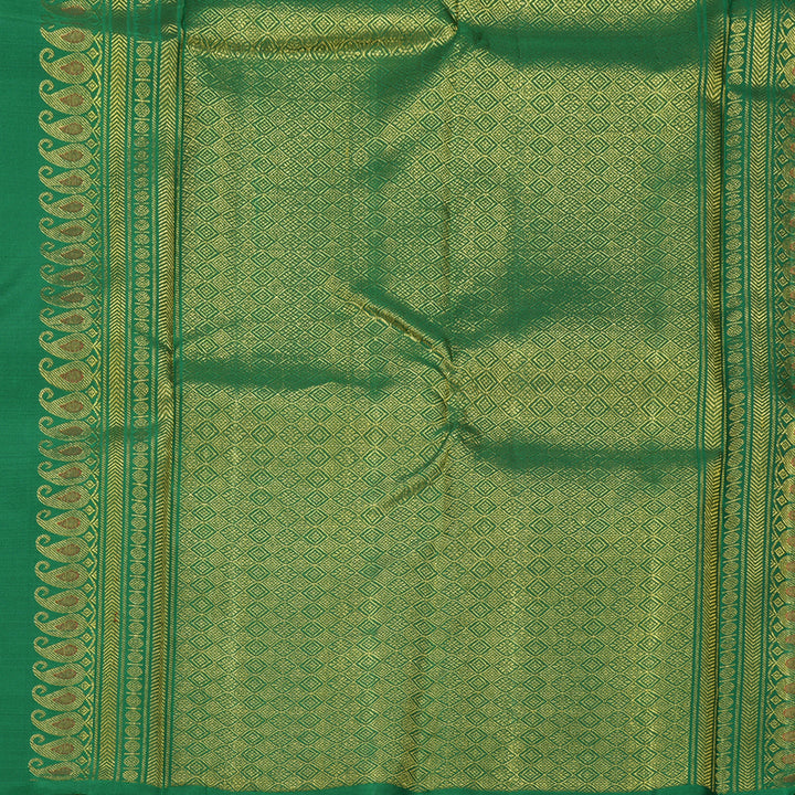 Hayagrivas Handloom Yellow Kanjivaram Silk Saree KBF223E14-1