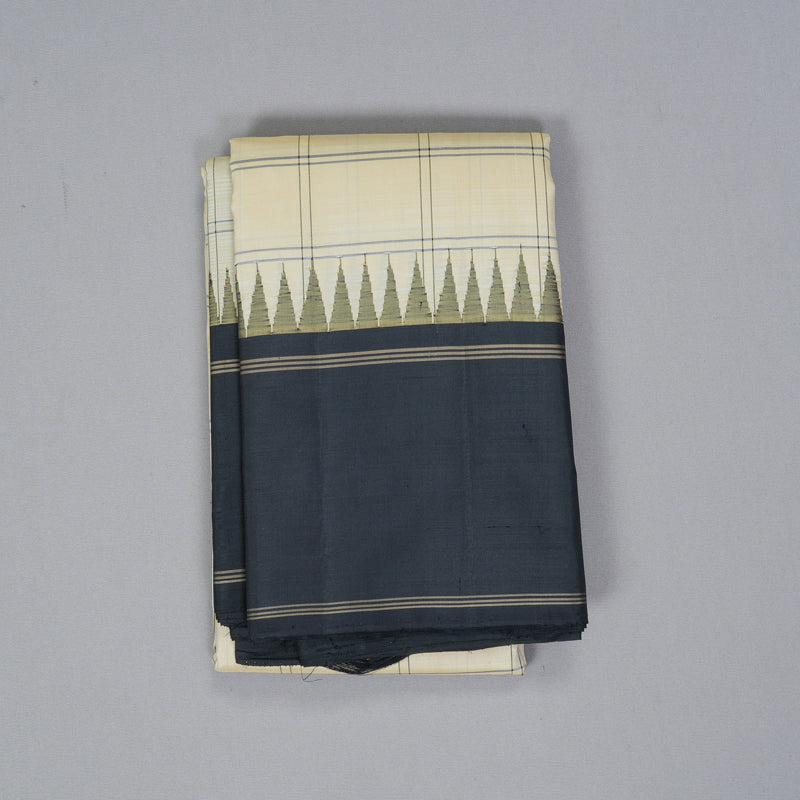 Hayagrivas Handloom Sandal Kanjivaram Silk Saree with Black Border KBF223E5-1