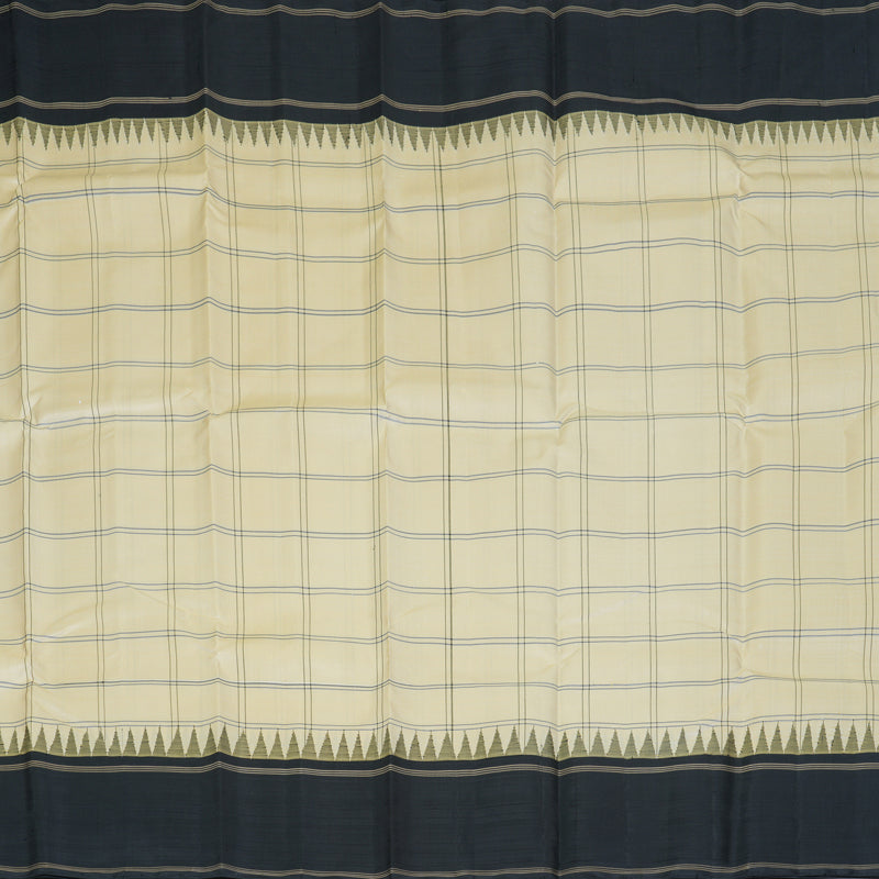 Hayagrivas Handloom Sandal Kanjivaram Silk Saree with Black Border KBF223E5-1