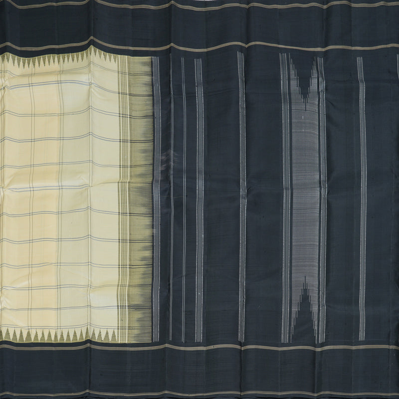 Hayagrivas Handloom Sandal Kanjivaram Silk Saree with Black Border KBF223E5-1